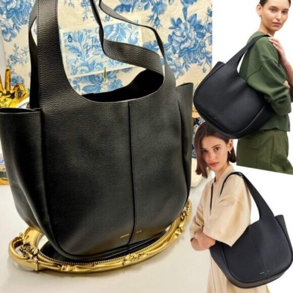 🆕 OROTON 🧿 NWOT Emilia Tote Bag, Black Leather